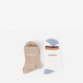 CALCETINES VICTORIA LUREX BEIGE